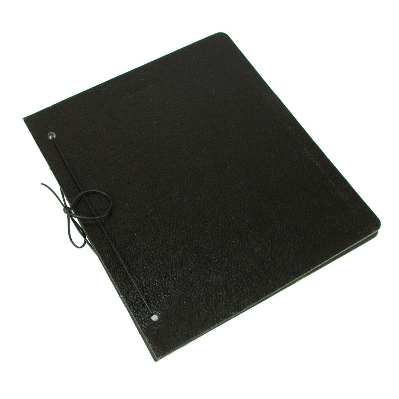 Carpeta N°3 dos tapas fibra negra brillante