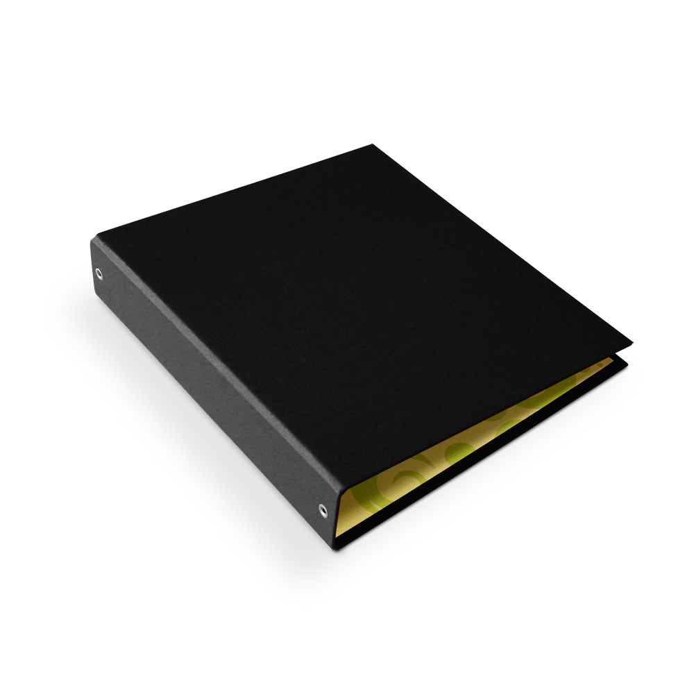 Carpeta 3 anillos 40 mm forrada N°3 negra