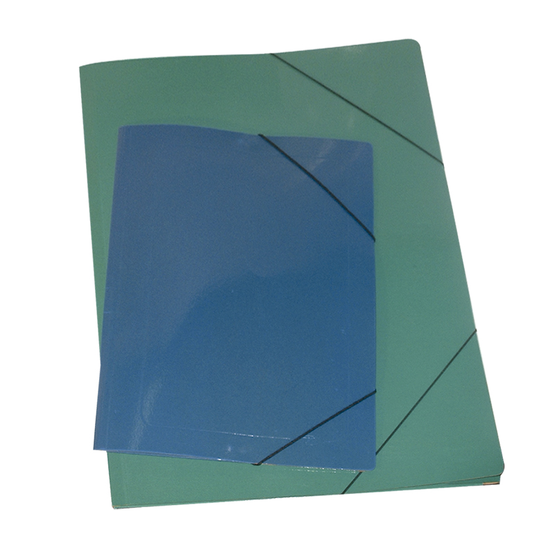 Carpeta 3 solapas con elástico plastificada Oficio color