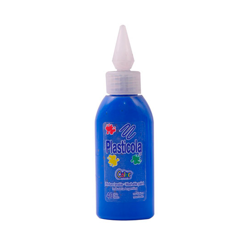 Adhesivo vinílico Plasticola azul, 40g. pack de 12 unidades