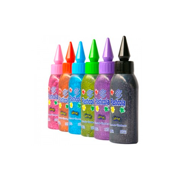 Adhesivo brillo Plasticola, 38g. pack de 6 unidades