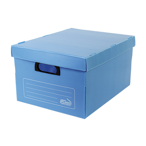 Caja archivo multiuso plástica azul, 420 x 320 x 250mm. pack de 10 unidades