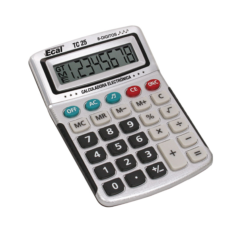 Calculadora Ecal TC-25 Escritorio Mediana Med.154x111x49mm. 8Díg.