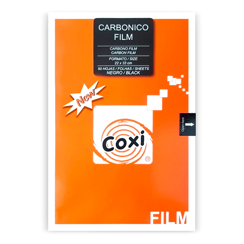 Film carbónico para máquina Twin Carps negro, 50 hojas