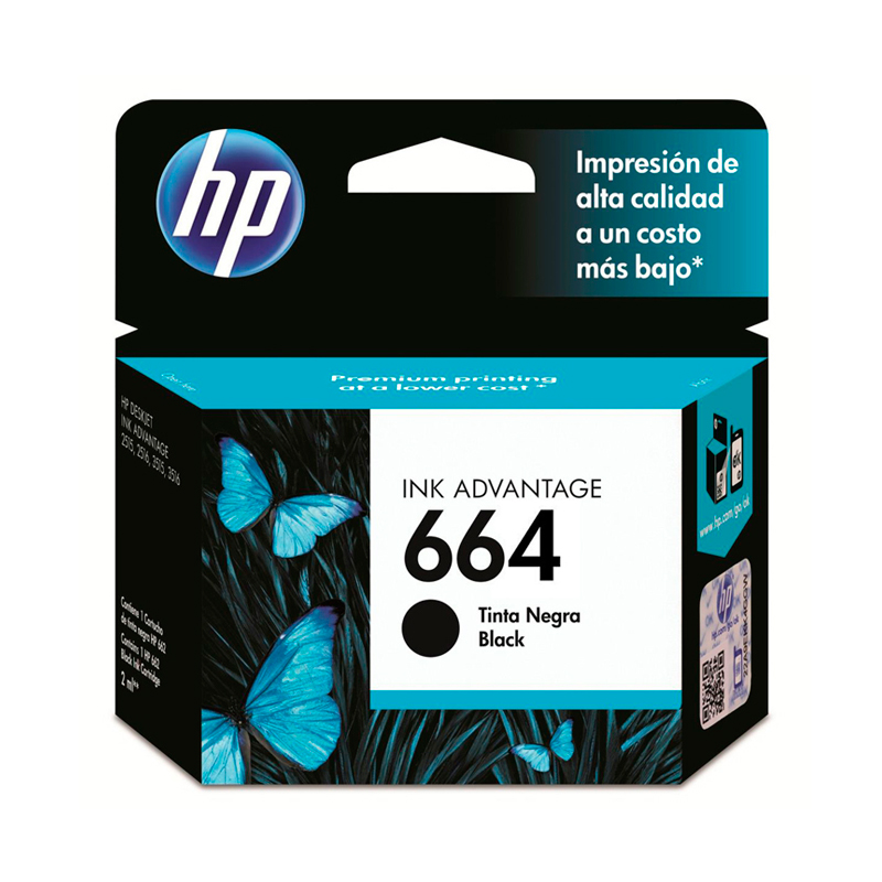 Cartucho Original HP 664 F6V29AL Negro