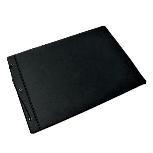 Carpeta de dos tapas de fibra N°6 negra brillante