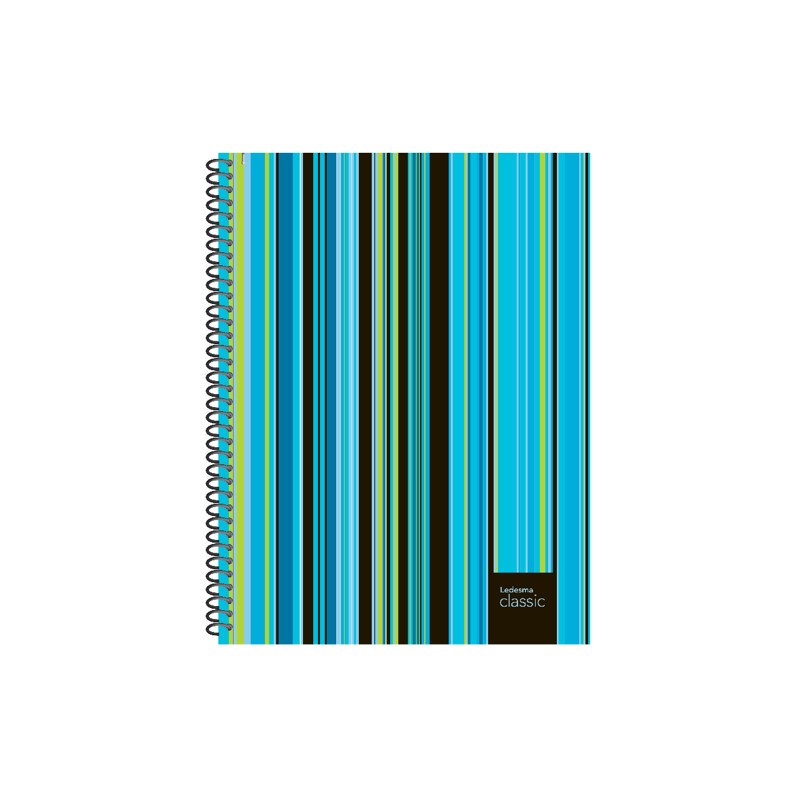 Cuaderno Classic Metalizado espiralado tapa rígida, 22x29cm. 84 hojas rayadas