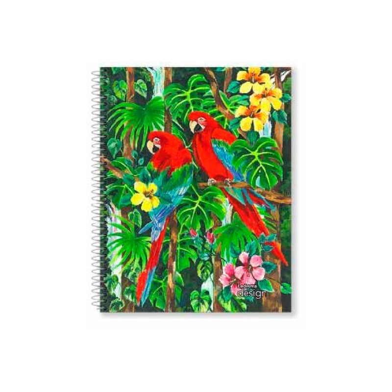 Cuaderno espiralado Design, tapa de cartón, 22 x 29cm. 84 hojas cuadriculadas