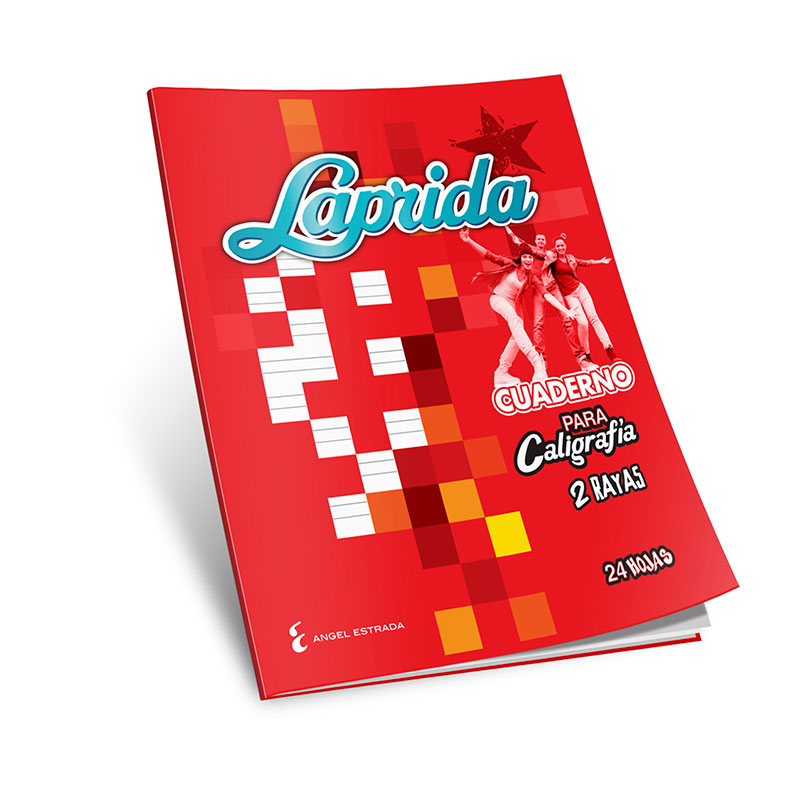 Cuaderno de Caligrafía Laprida 2 rayas, tapa flexible, 16 x 21cm. 24 hojas