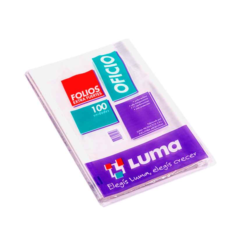 Folios Oficio PPP Luma 70 micrones pack x 100