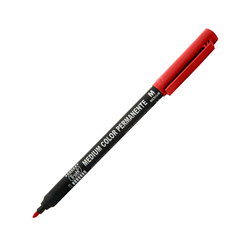Marcador permanente Trabi Punta mediana rojo