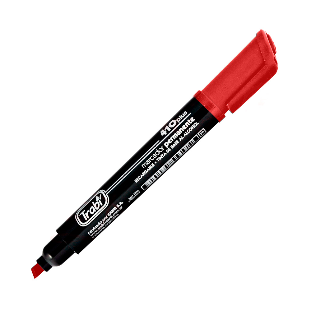 Marcador al solvente Trabi 410 rojo