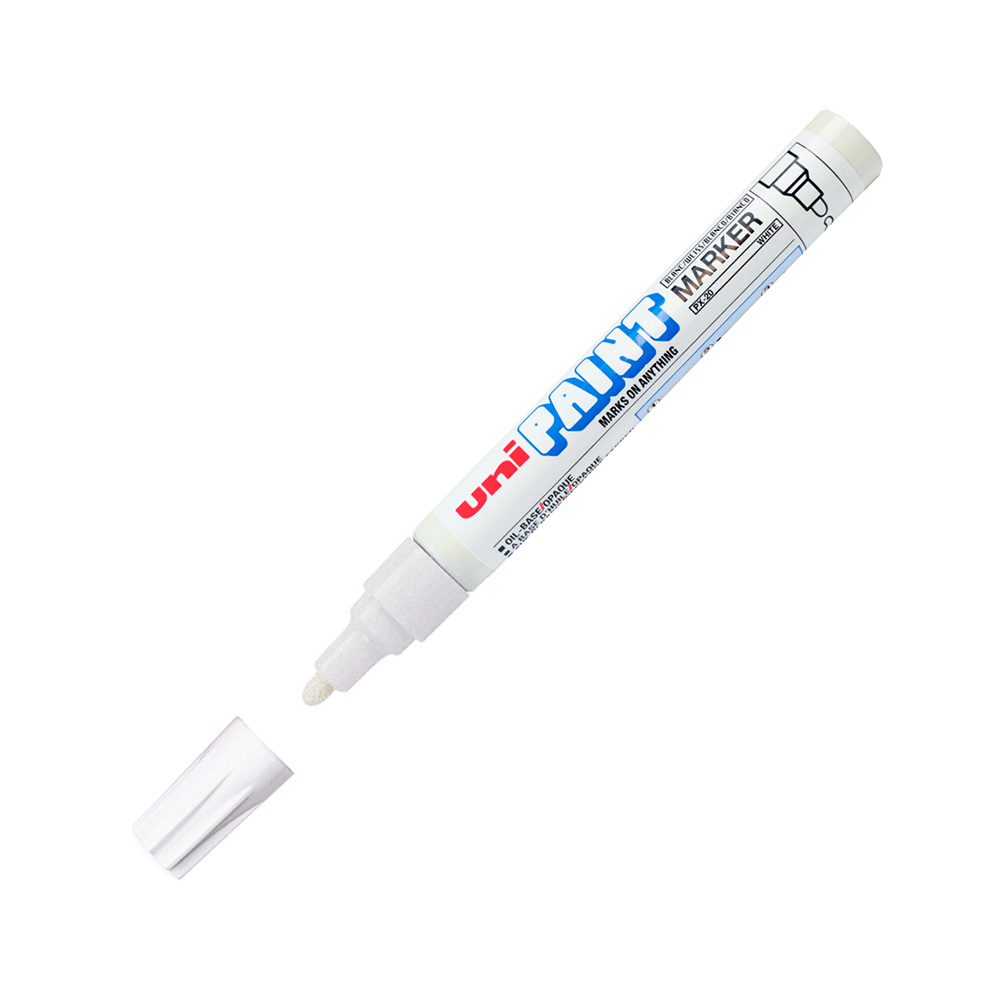 Marcador Uni Paint PX20 blanco, 12 unidades