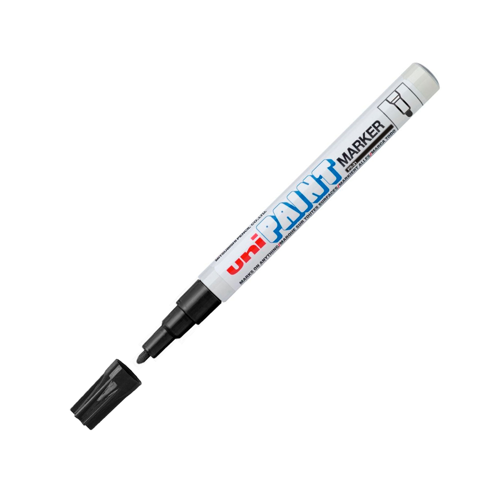 Marcador Uni Paint PX21 negro, 12 unidades
