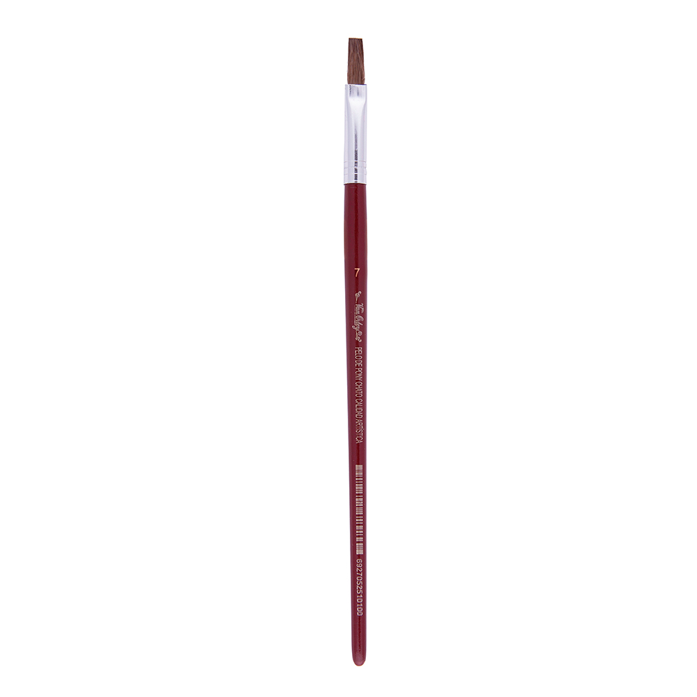 Pincel chato N°7 Van Orley, pack de 12 unidades