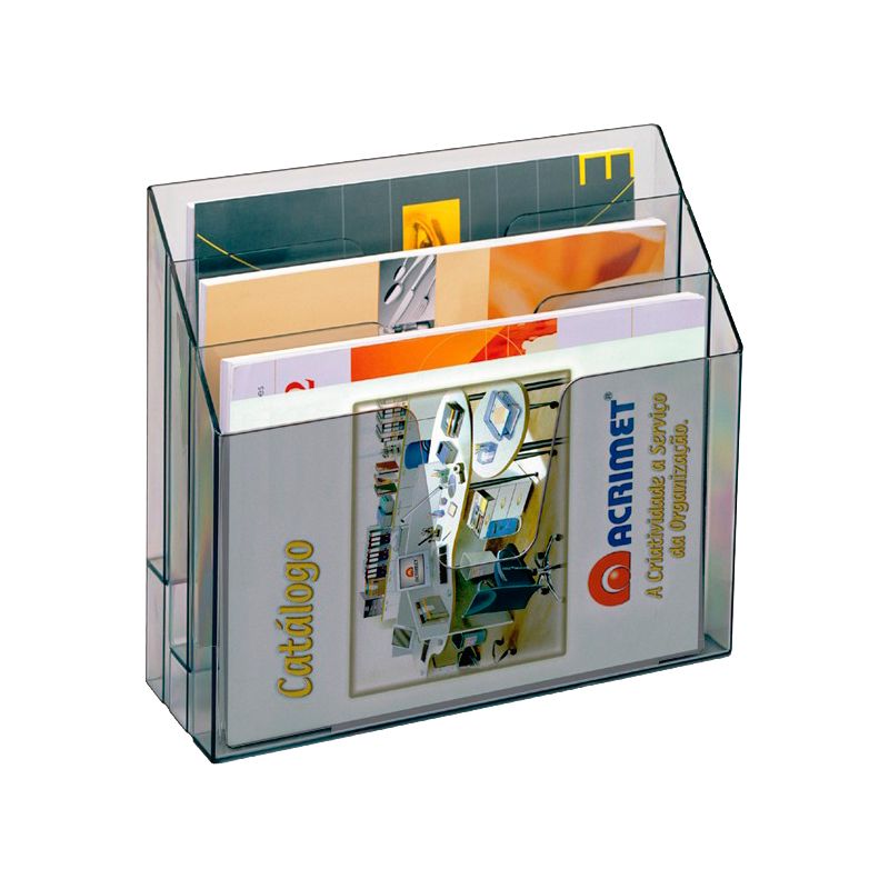 Portafolletos de escritorio triple Acrimet humo