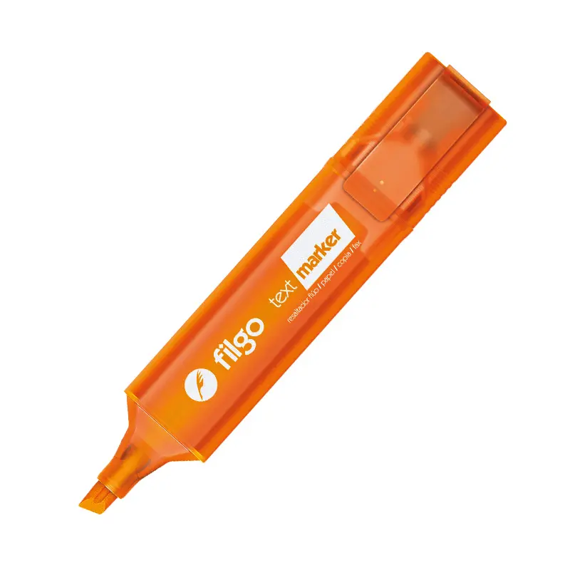 Resaltador Filgo Text Marker Flúo chato naranja
