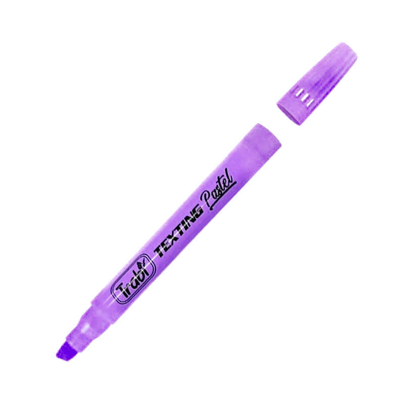 Resaltador Trabi Texting fino Pastel lila