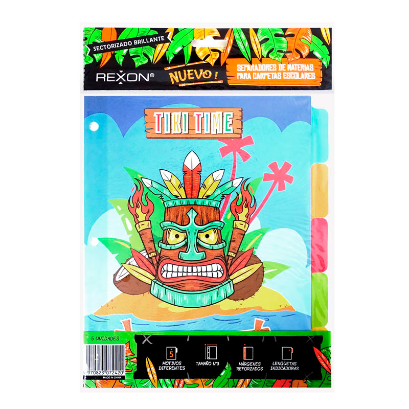 Separador 5 posiciones Tiki Time N°3