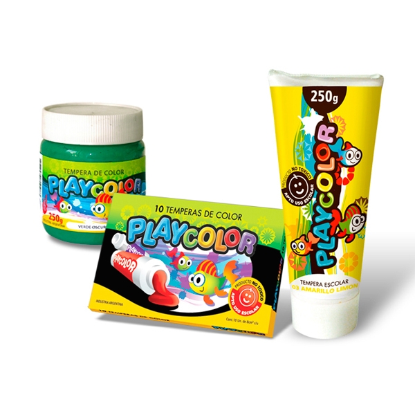 Témpera Playcolor negra, 250cc.