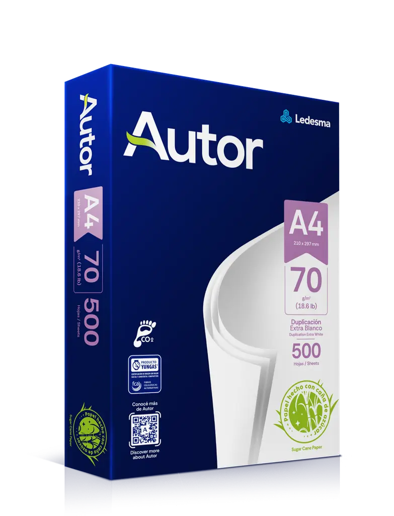 Resma Autor A4 70grs. 21.0x29.7 