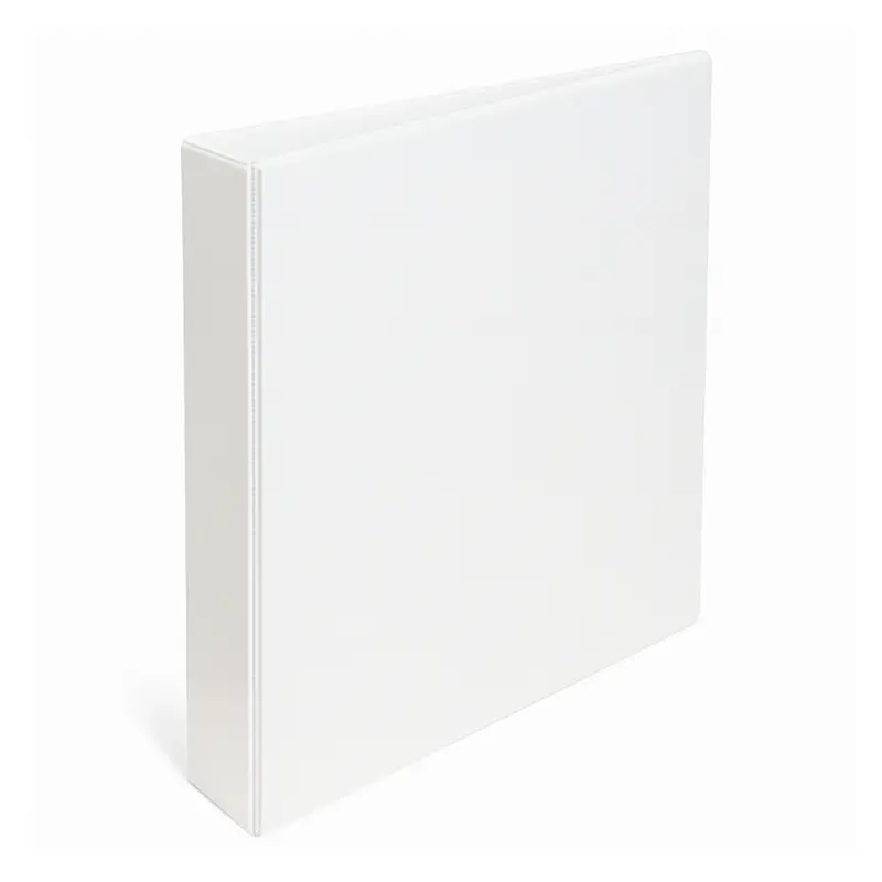 Carpeta 2 anillos 60mm A4 Blanca cubierta cristal, lomo de 70mm.