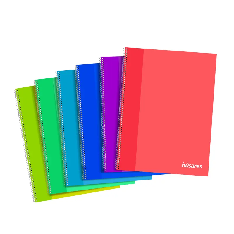 Cuaderno Espriralado Húsares, tapa flexible, 22 x 29.7cm. 84 hojas cuadriculadas
