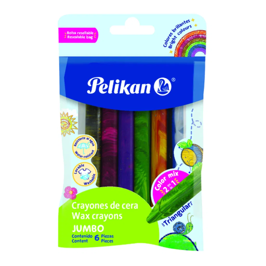 CRAYONES JUMBO Trian.Mix Colx6 PELIKAN 