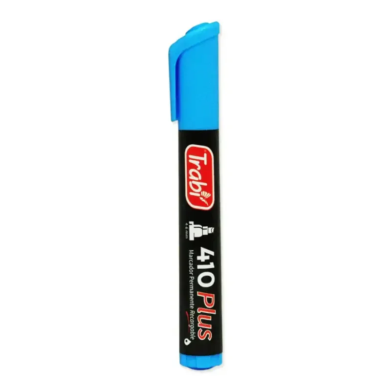 MARCADOR SOLVENTE 410 CELESTE TRABI