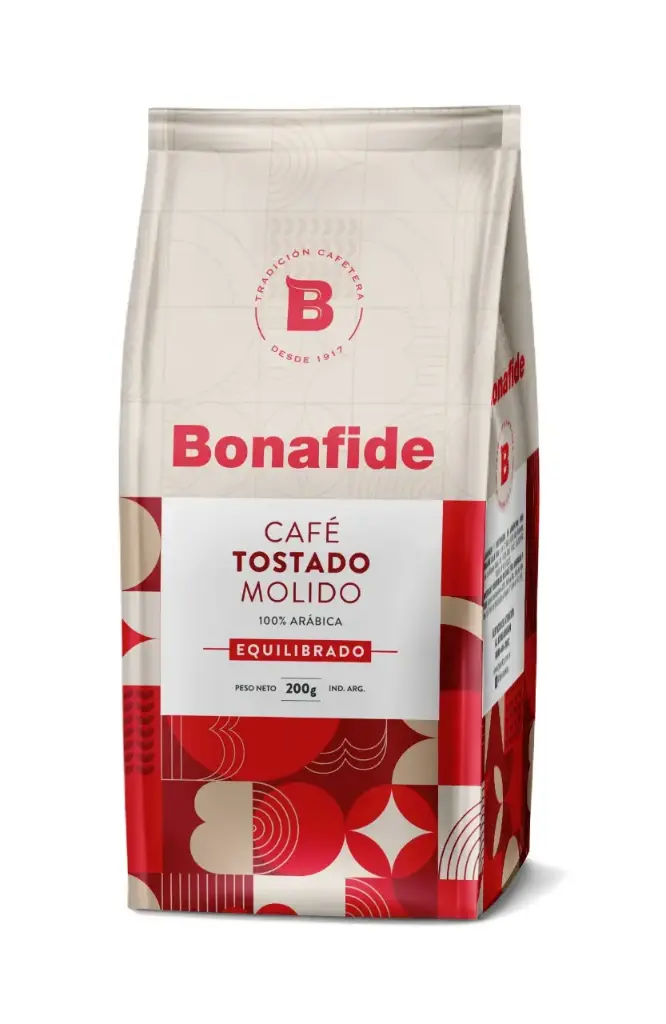 Café tostado equilibrado Bonafide, pack de 200 g. 