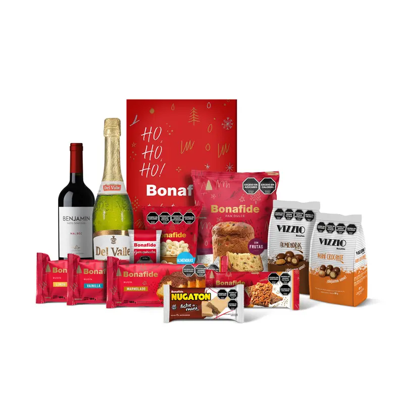 Caja Navideña Bonafide de 12 Productos con Sidra y Vino