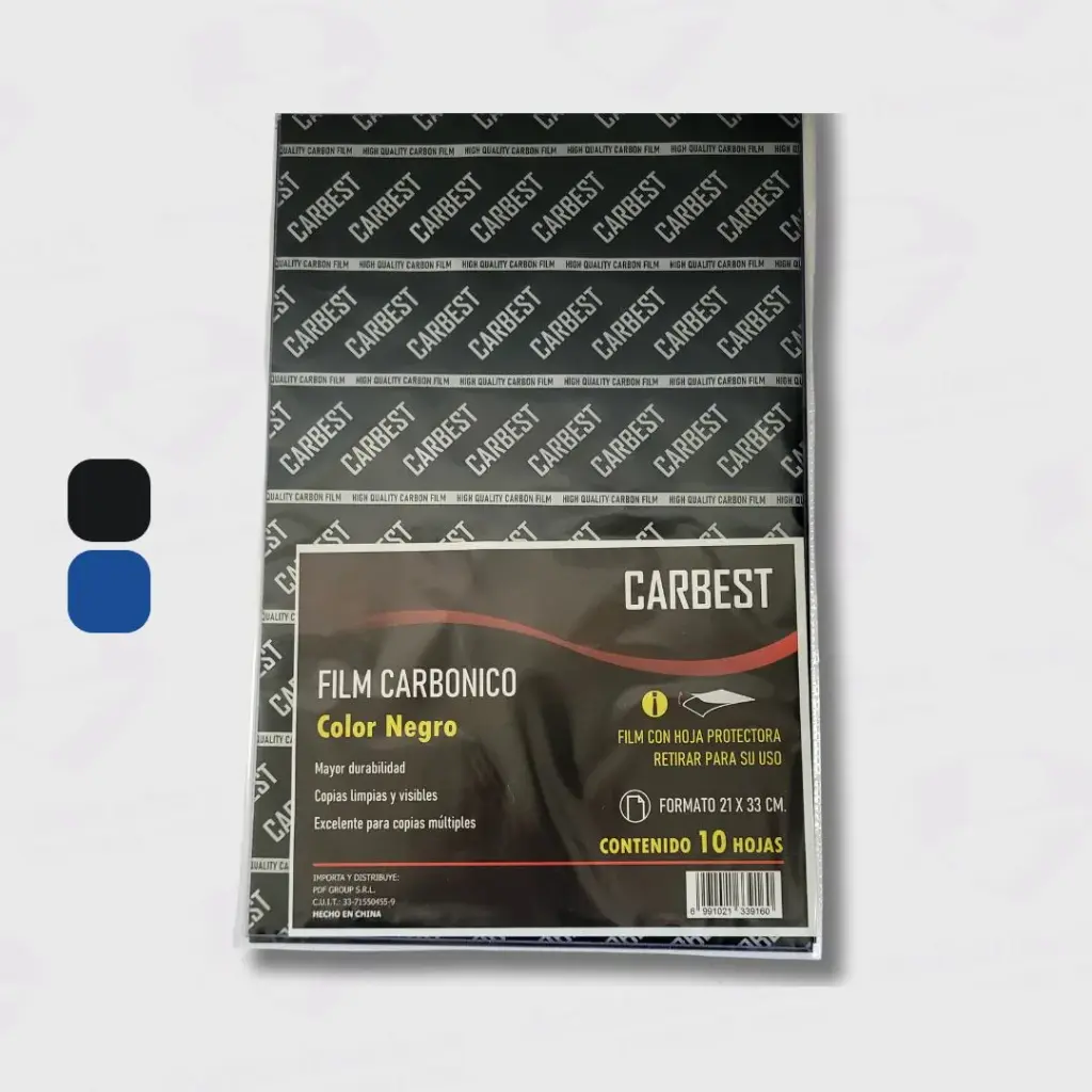 Film carbónico Negro oficio, 10 hojas