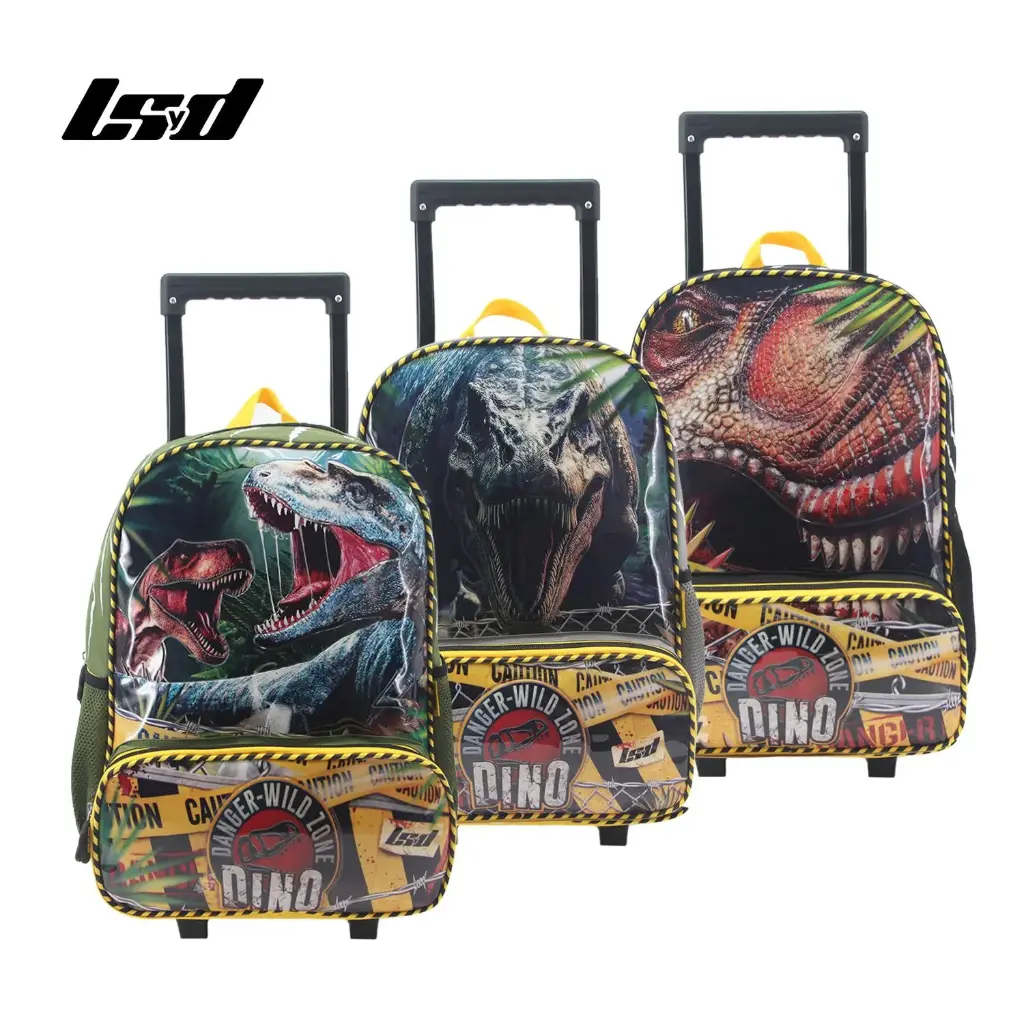 Mochila con Carro LSyD Dino Danger 94.20105 16" 