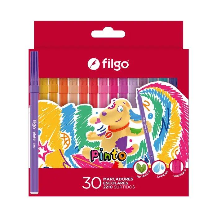 Marcadores escolares Filgo Pinto 2210, 30 colores 