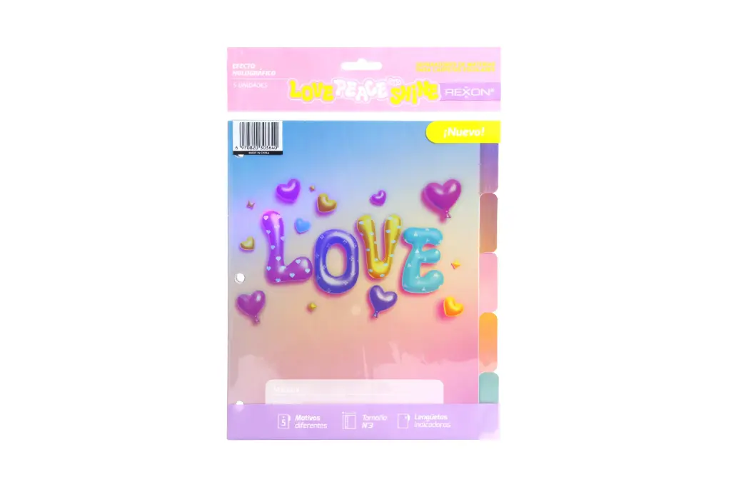 Separador 5 posiciones Rexon Love Peace and Shine N°3 