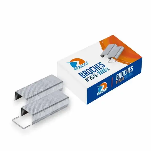 [EZCOBRO266] Broches Ezco N°26/6, caja de 1000 unidades