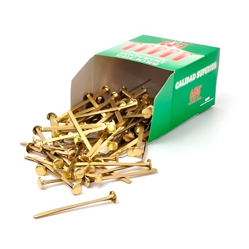 [BROCHE2PN4] Broches de 2 puntas N°4, 23mm. caja de 100 unidades