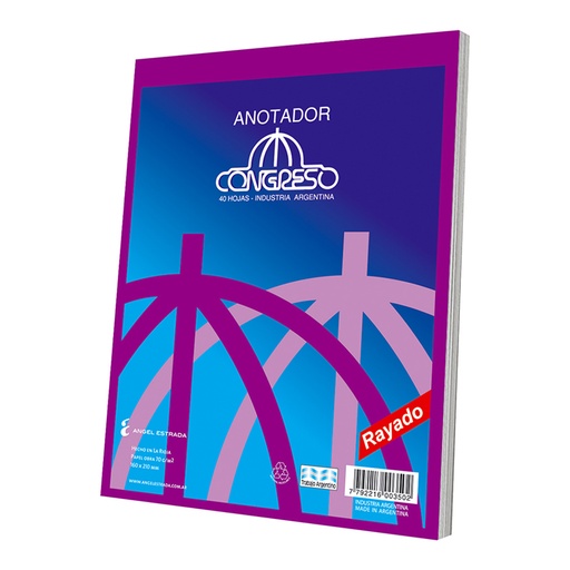[CONGREANOT] Block anotador Congreso, 40 hojas rayadas