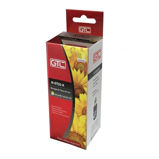 [BOTGT52AMPHP] Botella de tinta Alternativa para impresoras HP GTC H GT52 Amarillo