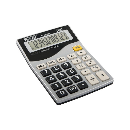 [ECALTC052] Calculadora Ecal TC-52 Chica Med.108x78x 24mm 12Díg.