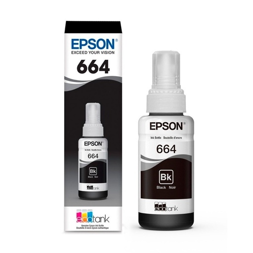[EPSBOTT664NE] Botella de Tinta Original Epson T664120-AL Negro