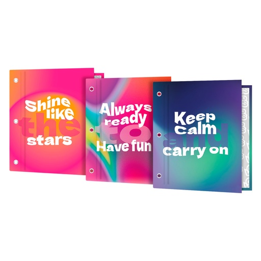 [CARPREXN3GOO] Carpeta de dos tapas para aros o cordón Good Vibes N°3