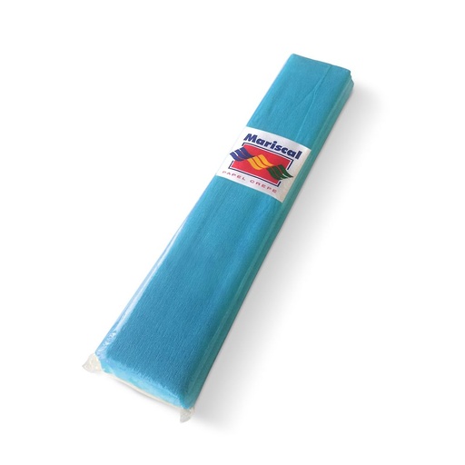 [CREPECELEX10] Papel Crepe Mariscal celeste, pack de 10 unidades