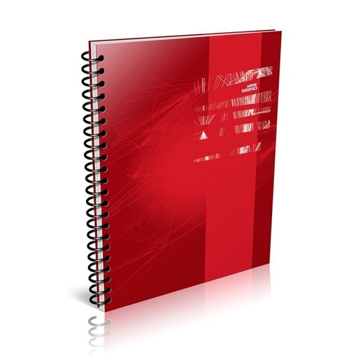 [ARTE16BU120R] Cuaderno espiralado Arte Business tapa de polipropileno azul/gris, 16 x 21cm. 120 hojas rayadas