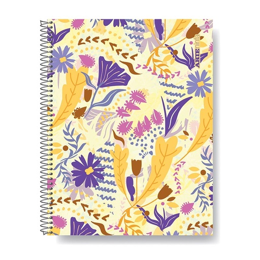 [ARTESRNINFA] Cuaderno espiralado Arte Ninfa tapa semirígida, 21 x 29,7cm. 80 hojas rayadas
