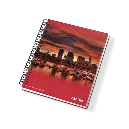 [AVON162184CU] Cuaderno espiralado Avon tapa flexible, 16 x 21cm. 84 hojas cuadriculadas