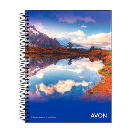 [AVON29784CU] Cuaderno espiralado Avon tapa semirígida, 22 x 29cm. 84 hojas cuadriculadas