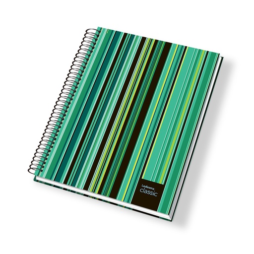 [CLASSIC1621R] Cuaderno espiralado Classic tapa rígida, 16 x 21cm. 120 hojas rayadas
