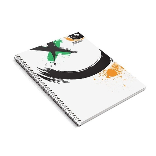 [ESSEN1621CRI] Cuaderno espiralado Essential tapa de polipropileno cristal, 16 x 21cm. 120 hojas rayadas
