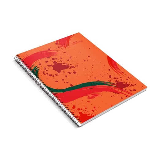 [ESSEN1621ROJ] Cuaderno espiralado Essential tapa de polipropileno rojo, 16 x 21cm. 120 hojas rayadas